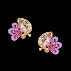 Blush Girolle Studs. Lab-Grown Sapphire