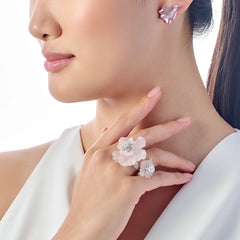 Rose Quartz Sakura Ring