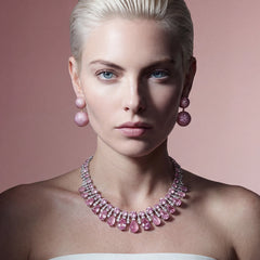 Blush Tutti Frutti Necklace. Lab-Grown Sapphire