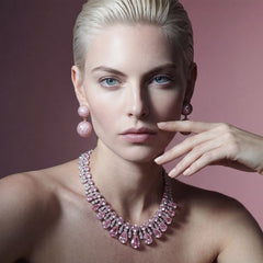 Blush Tutti Frutti Necklace. Lab-Grown Sapphire
