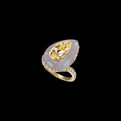 Canary Chalcedony Elixir Ring