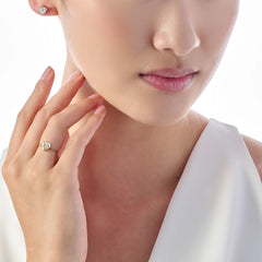 Canary Mini Diamond Heart Ring