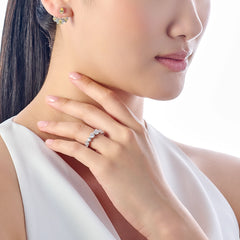 Diamond Milky Way Ring. White Gold