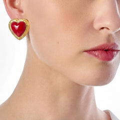 Cherry Heart Earrings