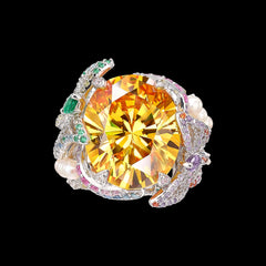 Citrine Swallowtail Ring