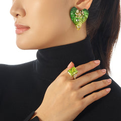 Citrus Poison Ivy Earrings