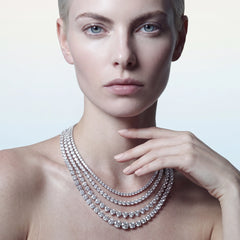 Diamond Falls Necklace. Lab-Grown Simulated Diamond