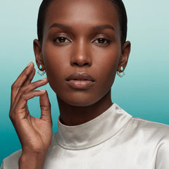 Turquoise Twinkle Ear-Jacket. Lab-Grown Turquoise