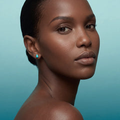 Turquoise Twinkle Ear-Jacket. Lab-Grown Turquoise