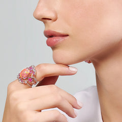 Coral Opal Ocean Rings