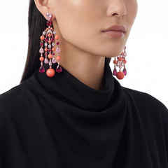 Coral Raindrop Earrings
