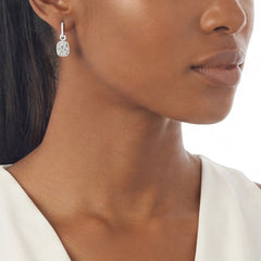 Cushion Pendant Hoop Earrings