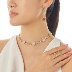 Citrine Daisy Drop Earrings