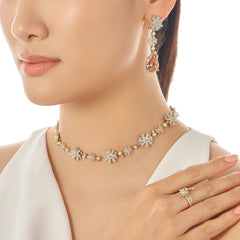 Citrine Daisy Drop Earrings