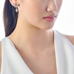 Diamond Butterfly Drop Earrings