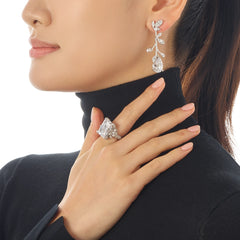Diamond Citrus Vine Earrings