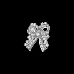 Diamond Dentelle Bow Studs