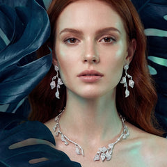 White Diamond Galatea Collar. Lab-Grown Simulated Diamond