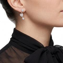 Diamond Heart Pendulum Earrings