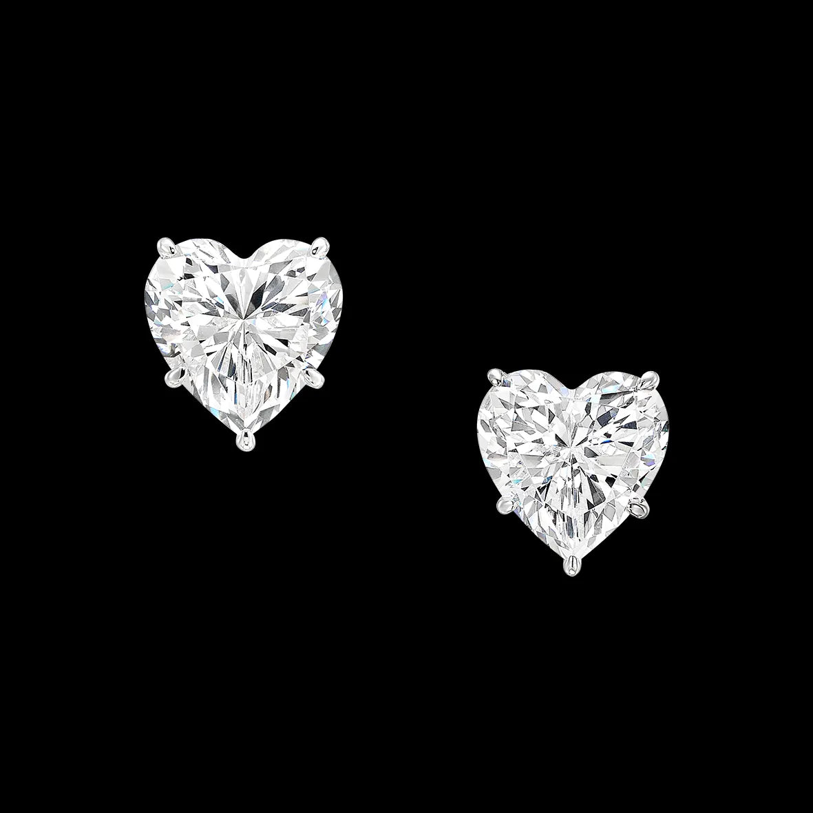 Diamond Heart Studs