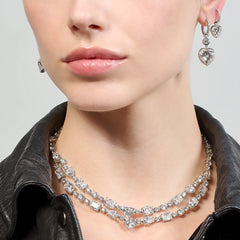 Diamond Love Heart Choker