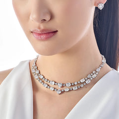 Diamond Love Heart Choker