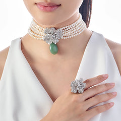 Jade Pearl Bloomingdale Choker