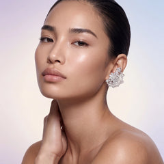 Diamond Pinecone Earrings. Lab-Grown Simulated Diamond