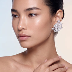 Diamond Pinecone Earrings. Lab-Grown Simulated Diamond