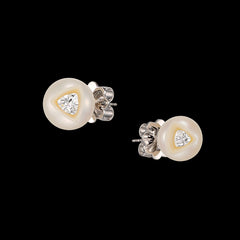 Diamond Snow White Earrings. Lab-Grown Simulated Diamond