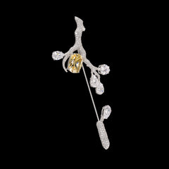 Diamond Snowdrop Brooch