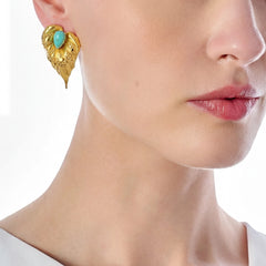 Turquoise Poison Ivy Earrings