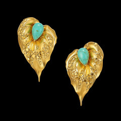 Turquoise Poison Ivy Earrings