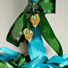 Turquoise Poison Ivy Earrings