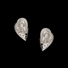 Eclipse Chalcedony Earrings. Lab-Grown Chalcedony