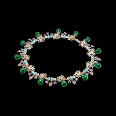 Emerald Amethyst Palm Paradise Necklace