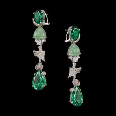 Emerald Berry Vine Earrings