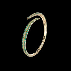 Emerald Blades of Grass Bangle