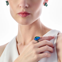 Emerald Floating Ear Huggies