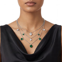 Emerald Hearts Necklace