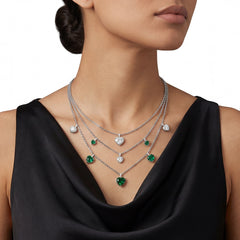 Emerald Hearts Necklace