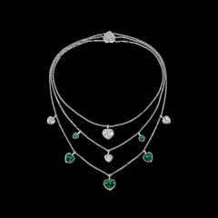 Emerald Hearts Necklace