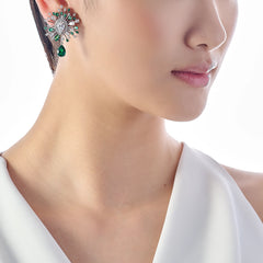 Emerald Mycelia Drop Earrings