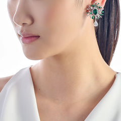 Emerald Mycelia Drop Earrings