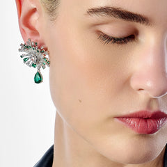 Emerald Mycelia Drop Earrings