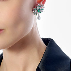 Emerald Mycelia Drop Earrings