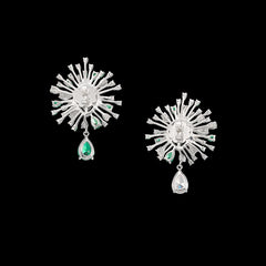 Emerald Mycelia Drop Earrings