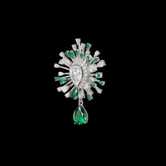 Emerald Mycelia Drop Earrings