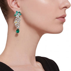 Emerald Palm Earrings