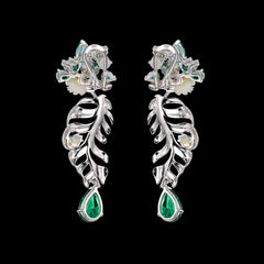 Emerald Palm Earrings